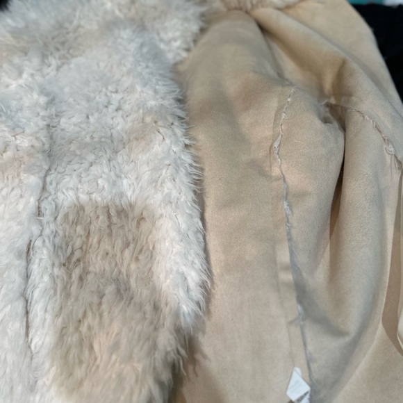 Michael Stars Reversible white teddy bear Sherpa suede  Jacket - Picture 4 of 5